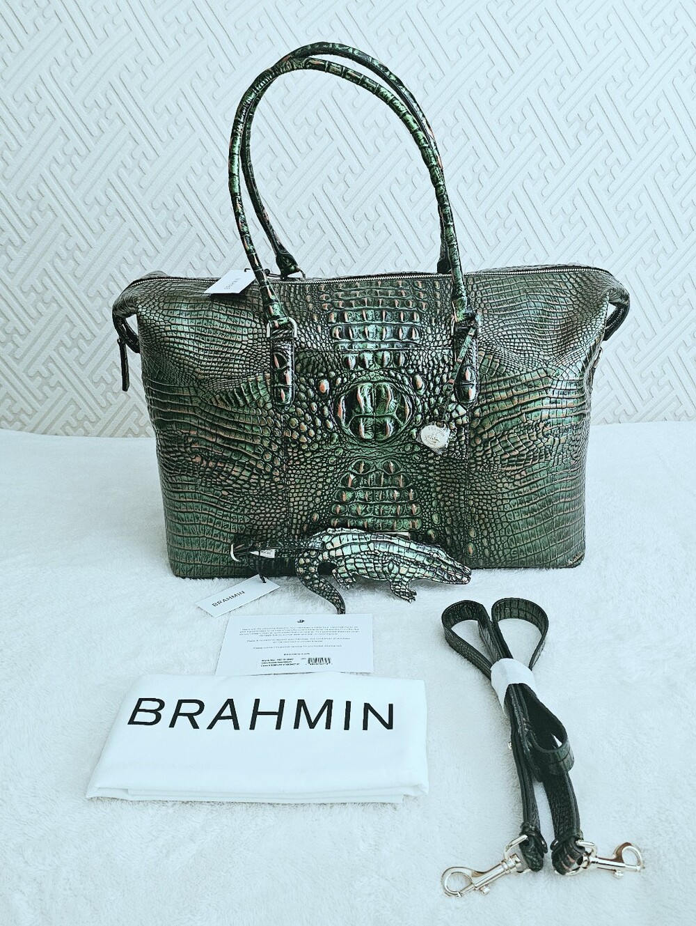 NWT Brahmin SAMBA Duxbury Weekender w/Melika Luggage Tag